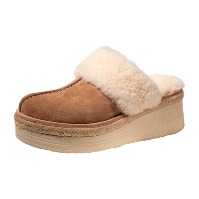 松糕底羊毛2025年秋季防水台日常