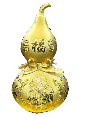 绒沙金葫芦摆件客厅玄关招财装饰品六十八十大寿礼物祝寿贺寿礼品