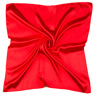 丝巾女纯单色韩国百搭文艺银行工作服职业丝绸纱巾装饰领巾小方巾