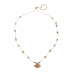 法国Room Service高级感天然石碧玺吊坠项链设计师复古小众锁骨链