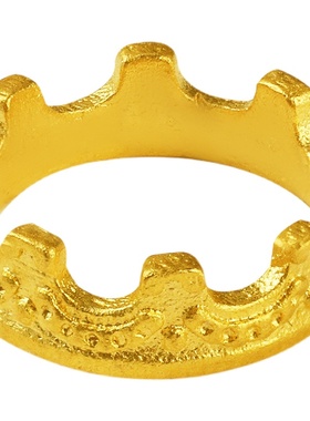 古法黄金皇冠隔片大孔