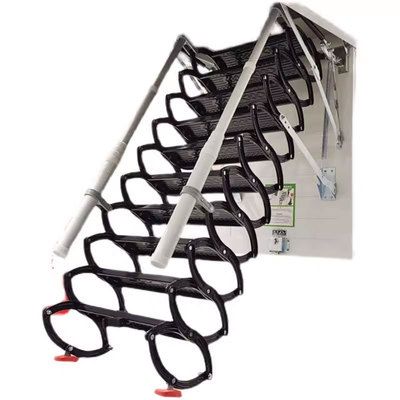 家用现代阁楼伸缩楼梯室内隐形