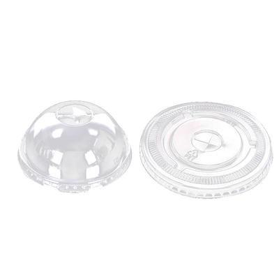 一次性奶茶杯盖PET半圆盖95口径平盖拱盖咖啡盖直饮盖球形盖
