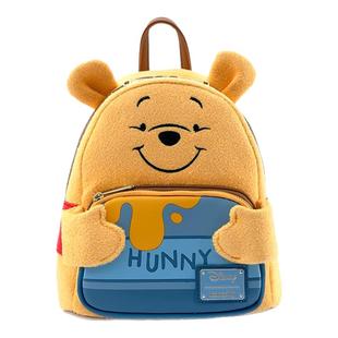 Loungefly迪士尼小熊维尼正版周边蜂蜜肚腩造型迷你双肩包背包