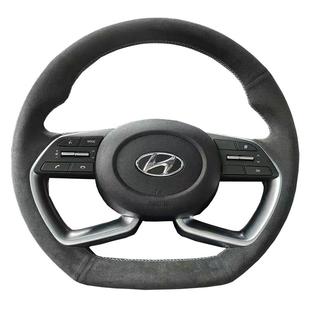 21-23款现代途胜L伊兰特方向盘套真皮索纳塔十库斯途把套手缝专用