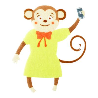 五只猴子毛毡围裙剧道具