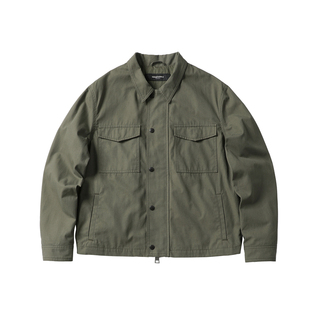实年服工192纯棉质感工装夹克外套军绿户外风衣春秋休闲上衣潮男
