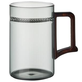 忆壶茶茶杯男士绿茶杯专用茶水分离泡茶杯月牙玻璃杯喝茶杯子办公