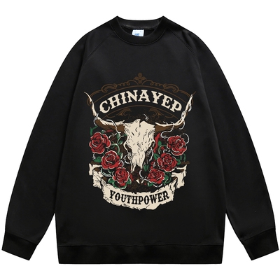 春秋薄款印花圆领卫衣YEP