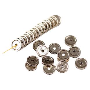 藏银隔片合金银隔珠文玩配件金刚星月菩提藏式手工DIY配饰套装