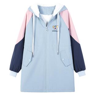 学生冬装外套加绒棉服少女羊羔绒风衣2026冬季青少年加厚长款棉袄