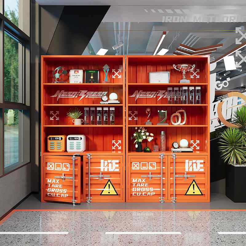 工业风模型展示柜产品展示柜集装箱商用展示玻璃柜创意收纳置物柜