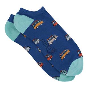 CORGI英国进口男女款薄款短袜子蓝色可爱卡通车印花浅口透气船袜