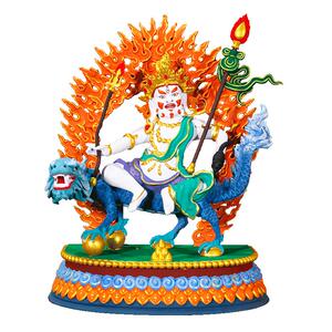 彩绘7寸白财神五姓财神铜像摆件