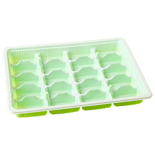 饺子盒一次性专用冷冻水饺盒子外卖分格带盖打包盒塑料食品级商用