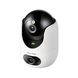 TP-LINK普联 双频WiFi6双摄1600万4K全彩摄像头家用监控360°无死角带夜视全景 室内无线手机远程可对话支持