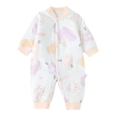 婴儿夹棉连体衣秋冬季40g棉衣宝宝秋装哈衣新生儿加棉加厚爬服