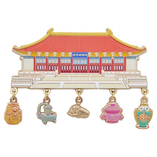 南京博物院文创冰箱贴定制 南博地标旅游纪念品 金属冰箱贴磁吸贴