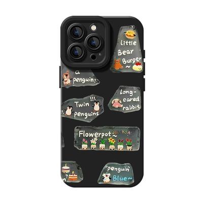 jellycat企鹅拼画适用苹果17promax手机壳iPhone16卡通可爱15新款14液态硅胶13mini创意12防摔11/x/xr/xs/8/7