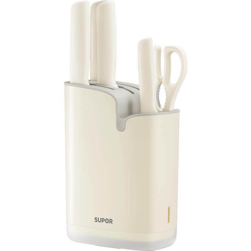 苏泊尔刀具套装厨师专用全套组合不锈钢菜刀菜板二合一辅食切片刀