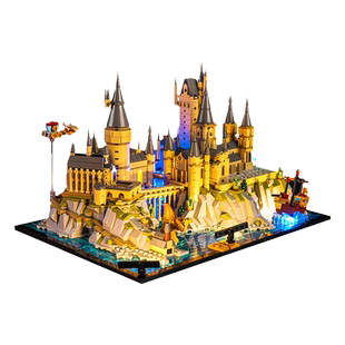 适用乐高霍格沃茨灯饰哈利波特76419城堡展示盒和庭院灯光配件