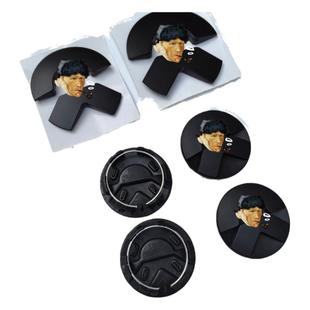 适用蔚来EC6车标贴改装黑化车窗饰条moon主题不锈钢黑武士装饰贴