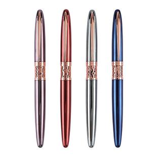 罗氏金属钢笔成人商务办公男女士学生用练字硬笔书法高档送礼物礼品笔重手感签名签字铱金笔定制logo免费刻字