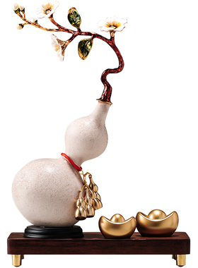 乔迁开业新中式聚财葫芦装饰摆件