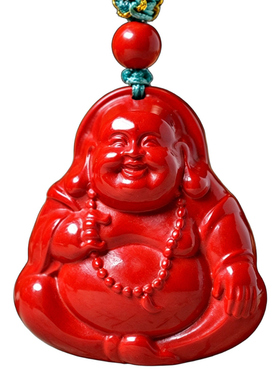 帝王砂大肚佛本命年女款吊坠