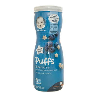 嘉宝美国全麦蓝莓味罐装婴儿辅食