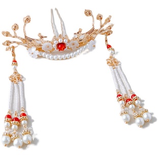 汉服儿童发饰古风发冠中国风发簪流苏古代公主头饰女童古装配饰品