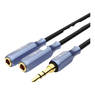 秋叶原3.5mm公对母一分二音频线耳机电视输出分线器情侣双人共享