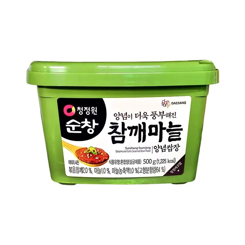 韩国进口清净园芝麻大蒜包饭酱500g烤肉生菜包饭蘸酱蒜蓉酱辣椒酱