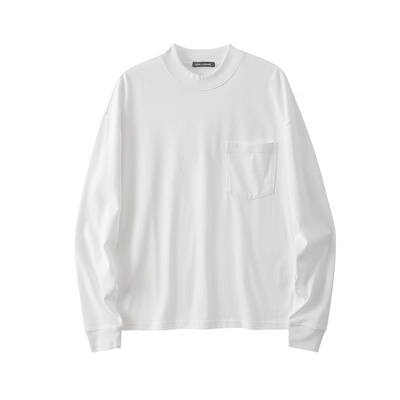 新疆棉微阔版型长袖t恤