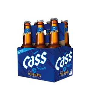 1箱包邮韩国原装进口啤酒cass凯狮啤酒原味330ml*24瓶装/箱促销