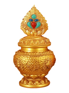 藏式八吉祥财神树脂供奉摆件