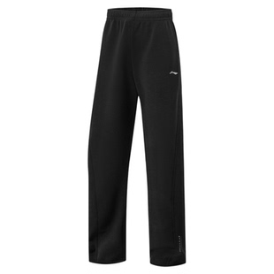 李宁热力裤丨女士卫裤新款显瘦香蕉裤休闲阔腿裤冬季加绒运动裤女