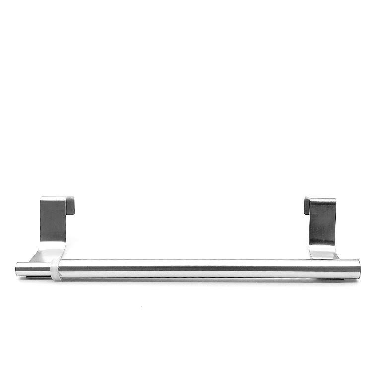 新款直销直销不锈钢毛巾架单杆门背式伸缩杆橱柜式置物架多用途挂