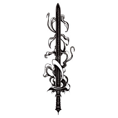 INKCOOL 符文魔杖纹身贴创意立体防水持久草本纹身贴IK096