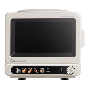 美的小滋味2.0微波炉家用小型微烤炸一体机变频平板蒸烤箱新款F15