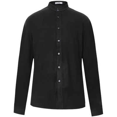 利郎官方立领商务微弹修身衬衫