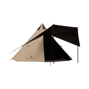 梦花园Fantasy Garden户外露营大空间黑胶帐篷金字塔印第安天幕帐