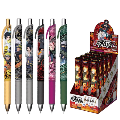 火影忍者盲盒笔第四弹4代正版卡游隐藏羁绊款联名忍者笔记1整盒黑笔中性笔文具圆珠签字高颜值学习用品按动笔