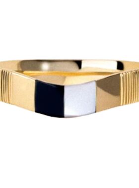 小众设计戒指Stanza14K金通勤