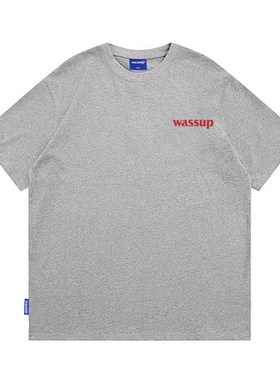 WASSUP潮牌美式重磅短袖t恤男女