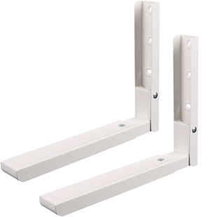 厨房微波炉支架可伸缩可折叠置物架墙壁挂式烤箱架白色收纳挂架子