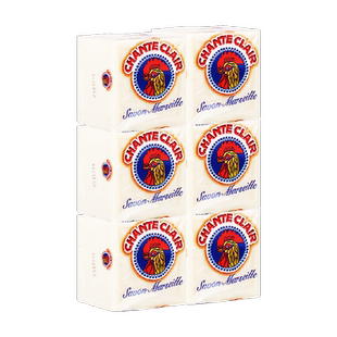 进口大公鸡强去污天然植物马赛洗衣皂婴儿衣物内衣裤肥皂300g*6块