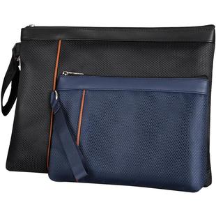 杰利 男士手拿包时尚夹包信封包手抓包休闲商务 大容量防水拉链文件袋防疫用品收纳袋新款来图定制可印刷logo