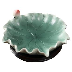 梵趣佛前供果盘陶瓷佛具禅意莲花盘佛堂神台上供观音家用果碟礼佛