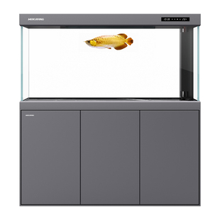 闽江鱼缸客厅家用中大型水族箱底滤简约现代轻奢超白玻璃鱼缸新款